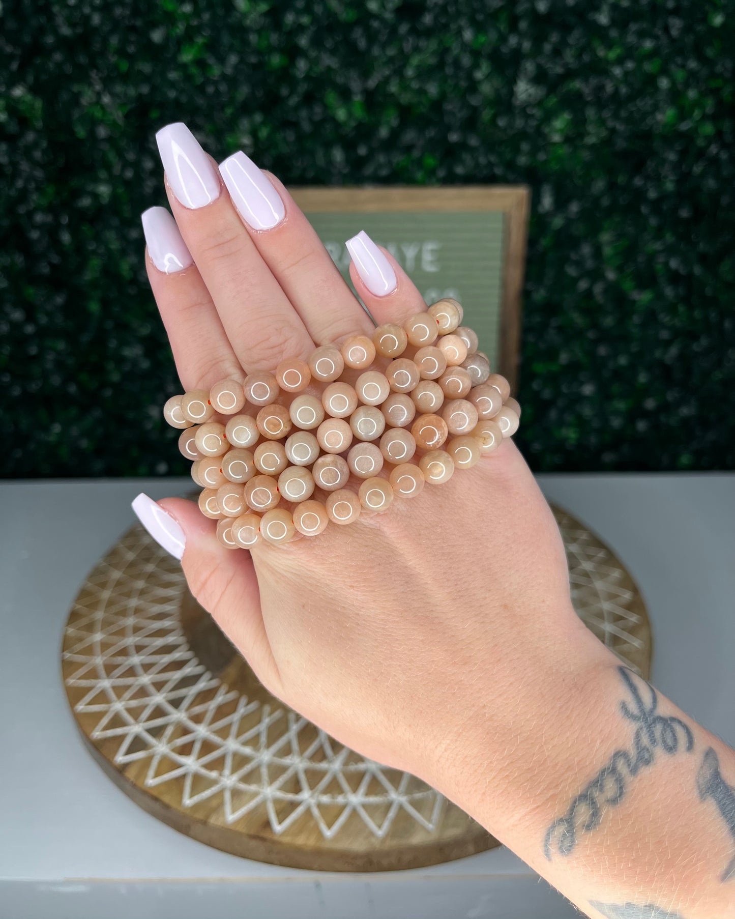 Peach Moonstone Bracelets