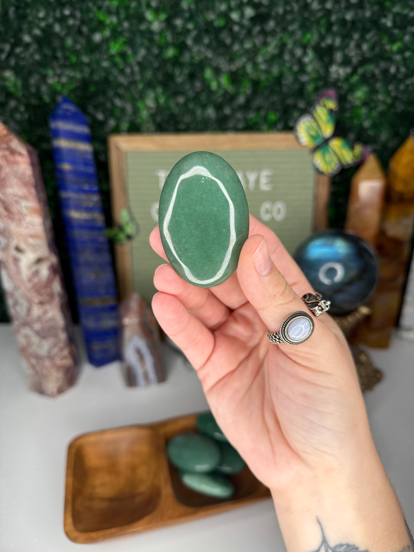 Green Aventurine Palm Stones