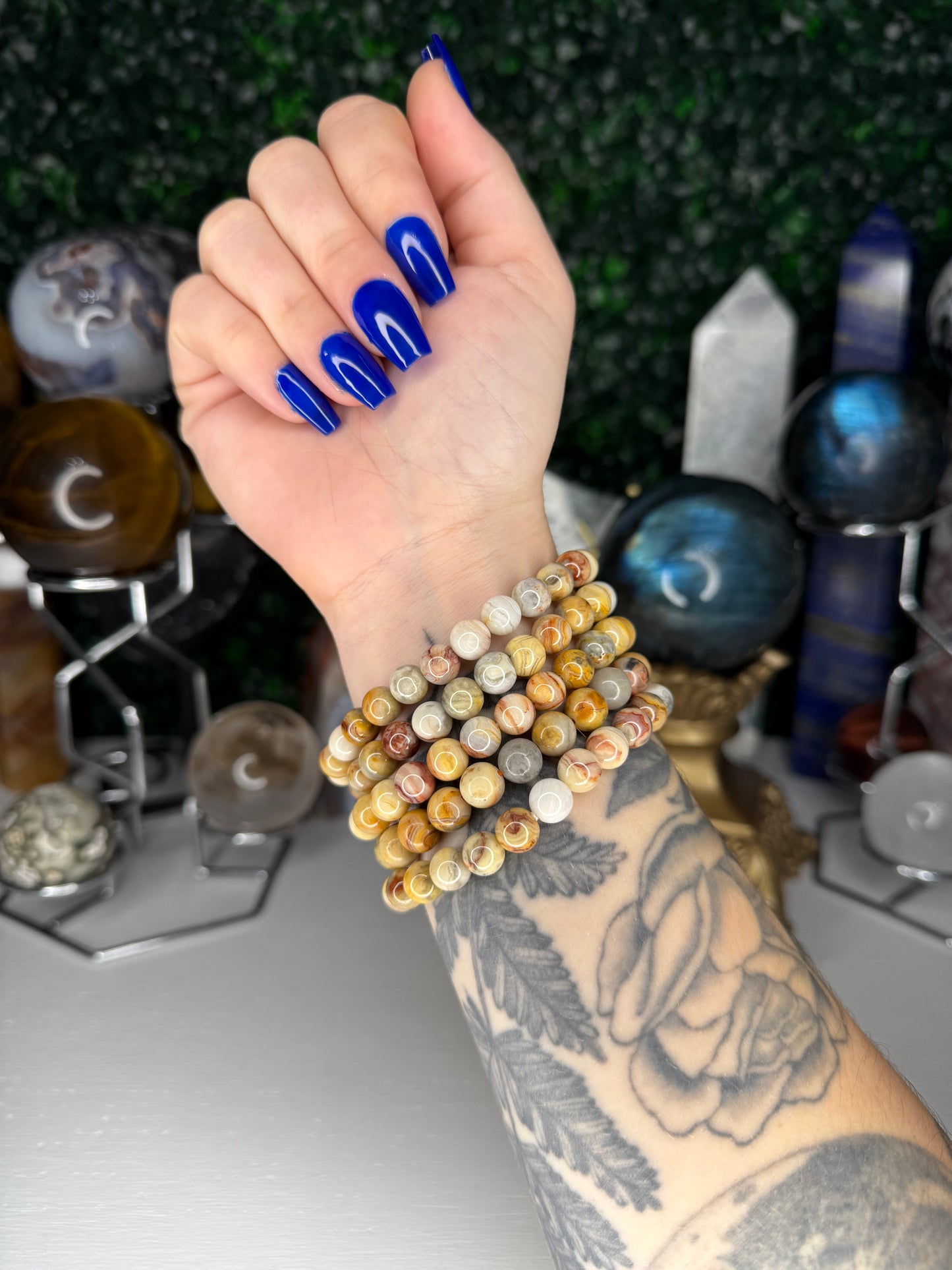 Crazy Lace Agate Bracelets