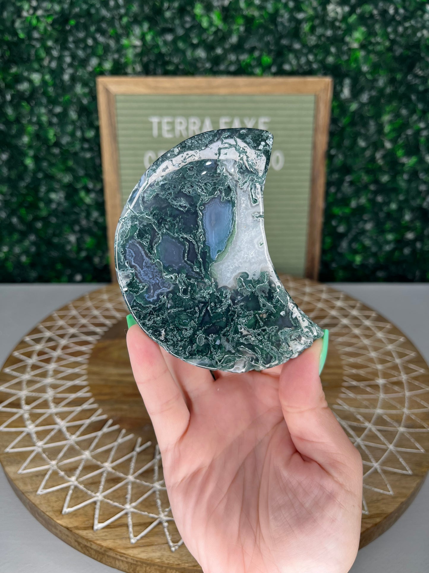 Moss Agate Moon