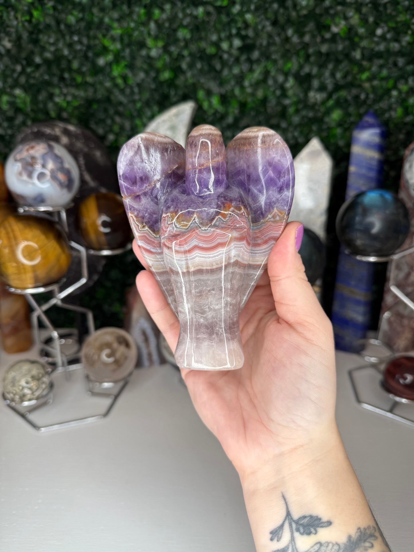 Amethyst Crazy Lace Agate Angel