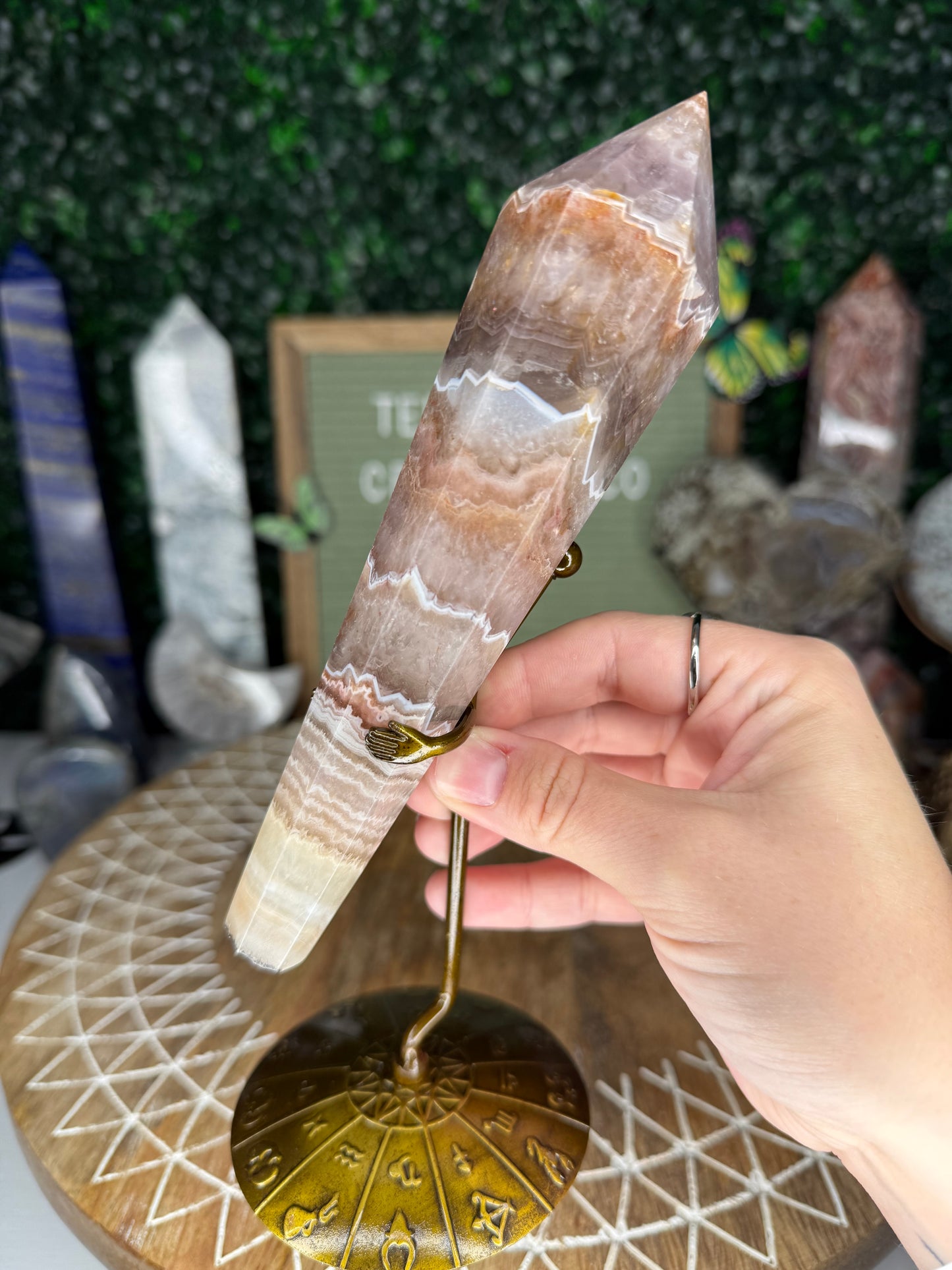 Amethyst Mixed Crazy Lace Agate Wand