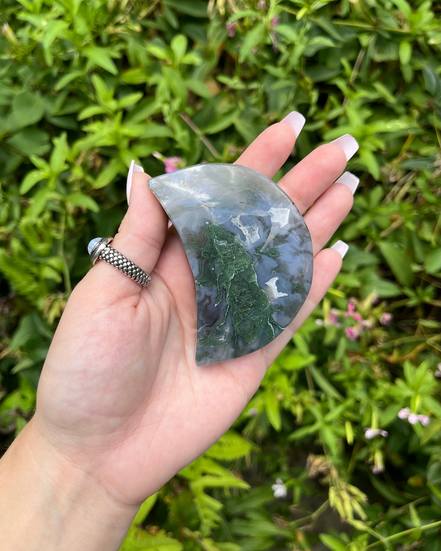 Moss Agate Moons