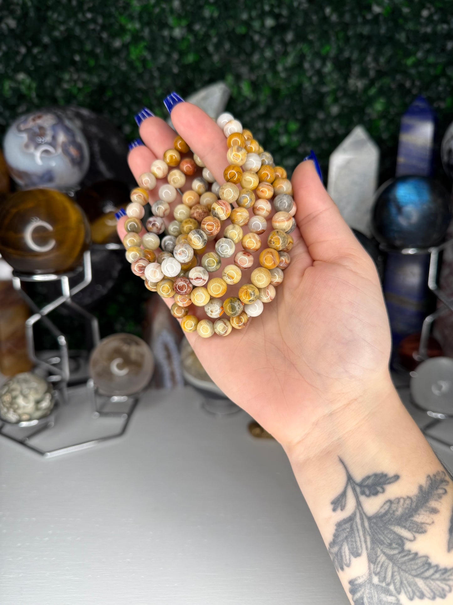 Crazy Lace Agate Bracelets