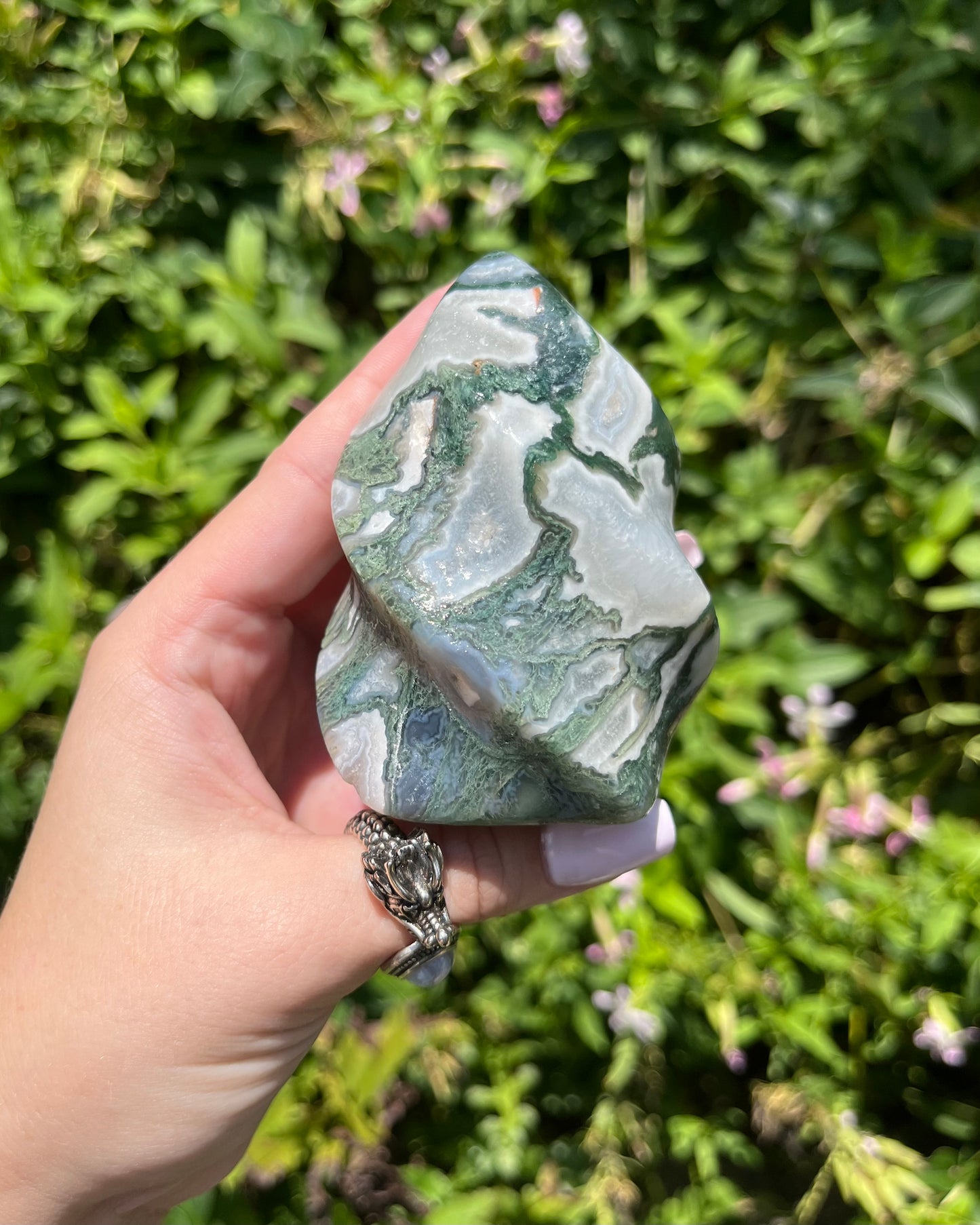 Moss Agate Flames