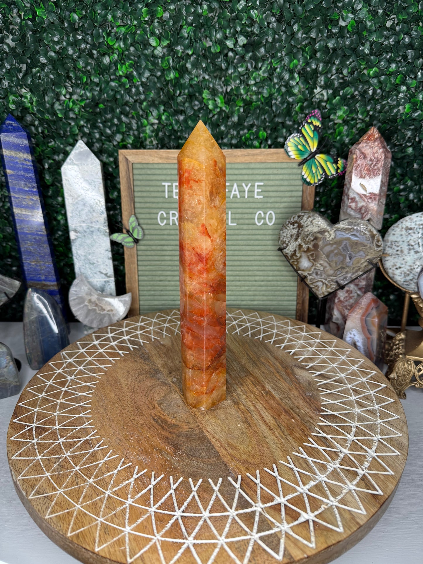 Golden Healer Mixed Fire Quartz Tower