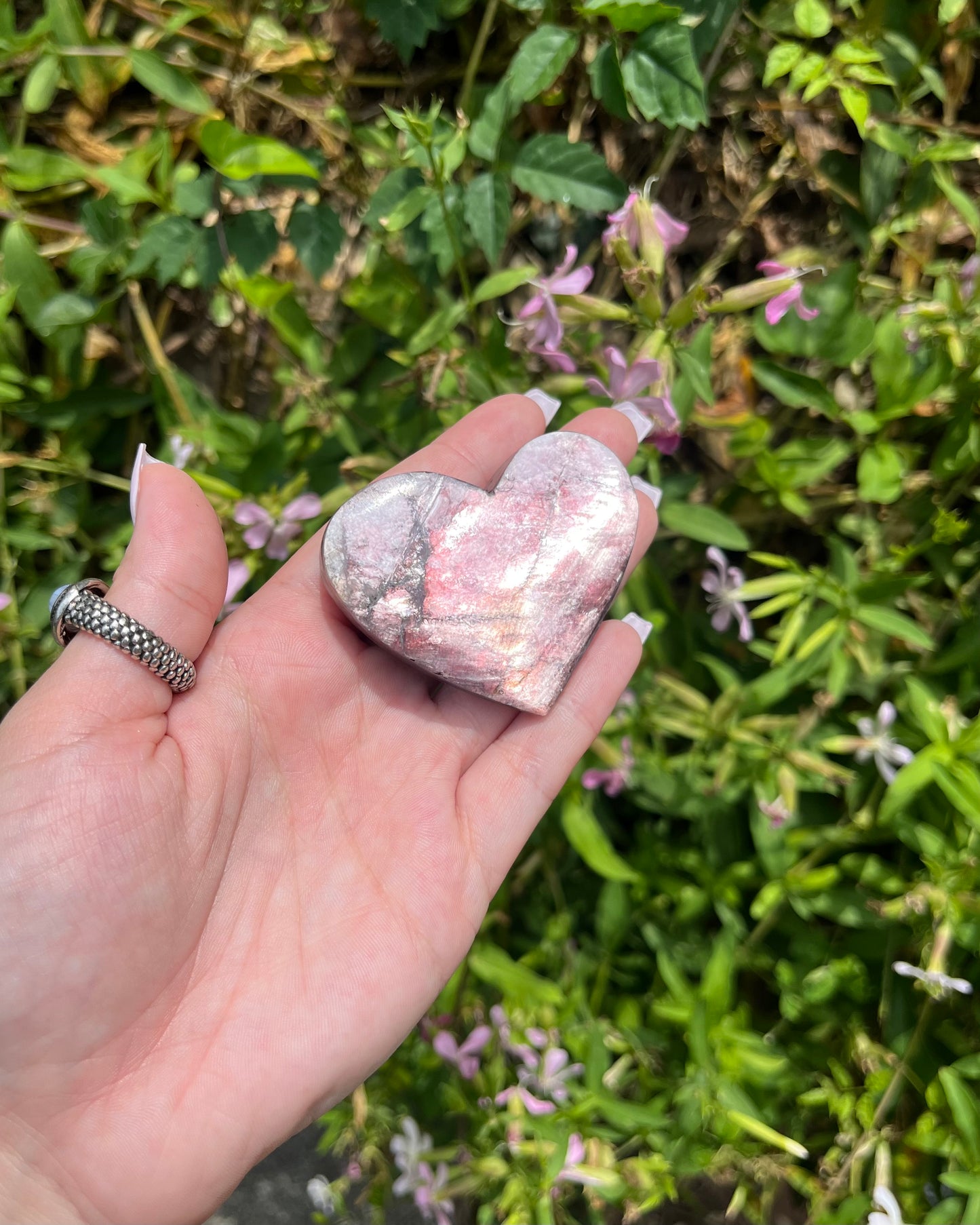 Lepidolite Hearts