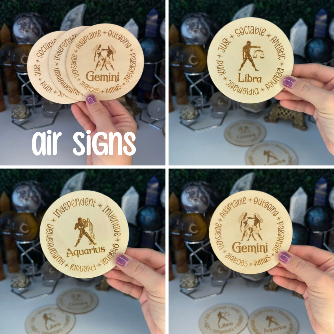 Zodiac Wooden Coasters