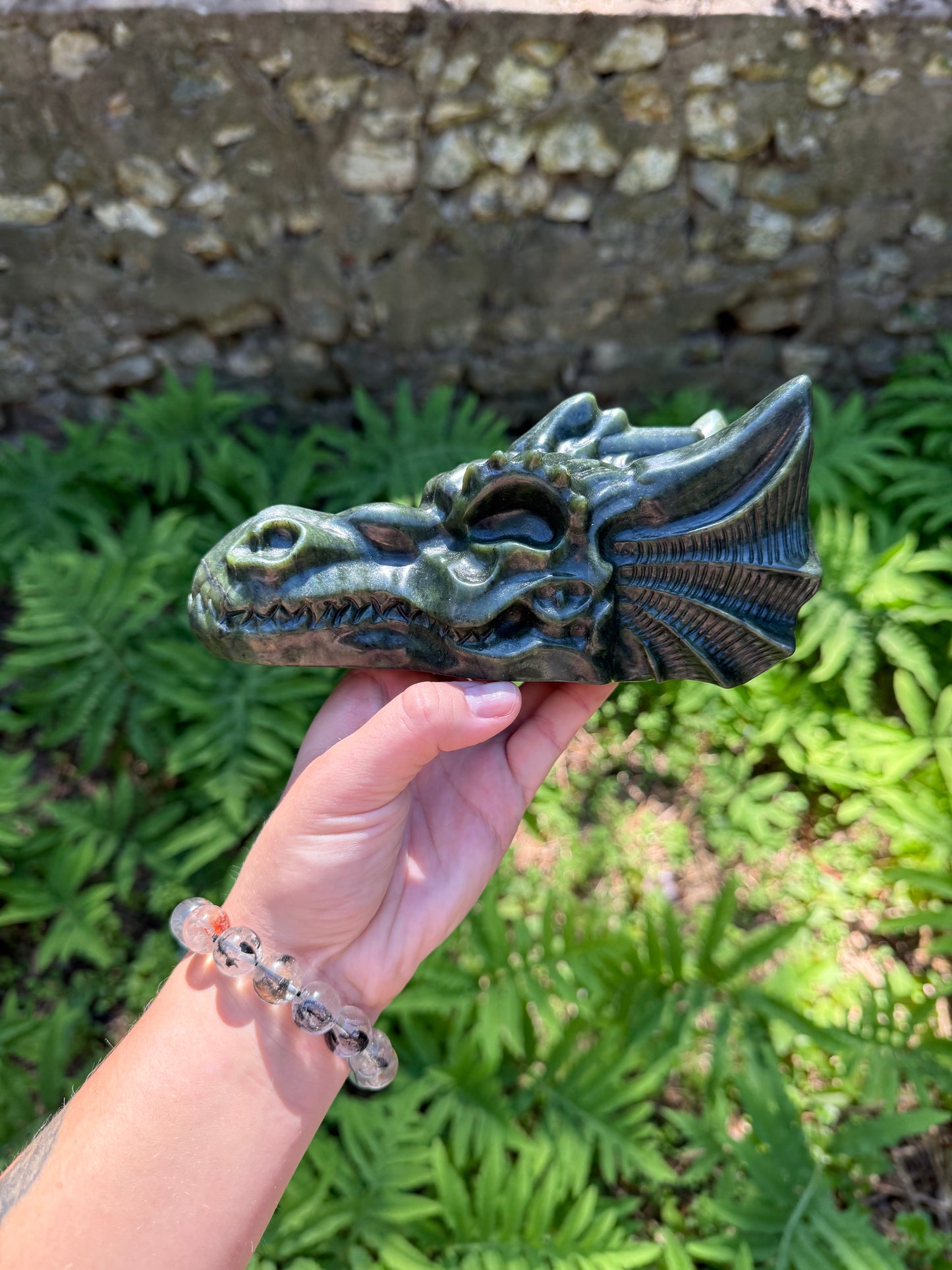 Green Jade Dragon Head