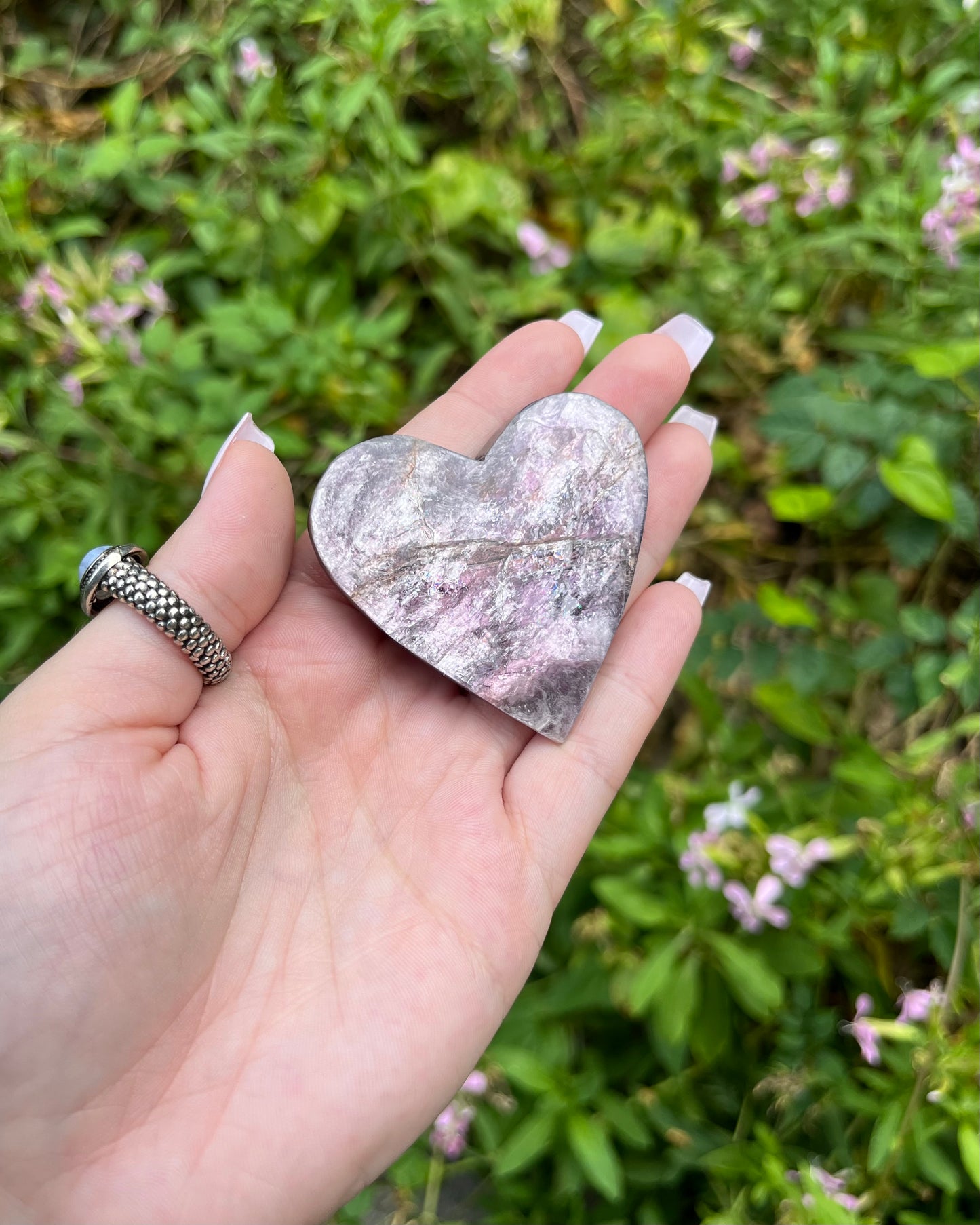 Lepidolite Hearts