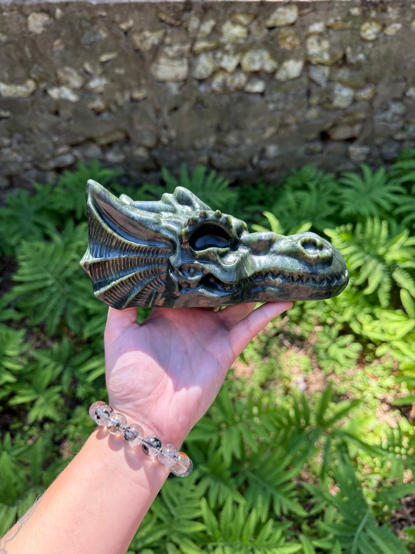 Green Jade Dragon Head