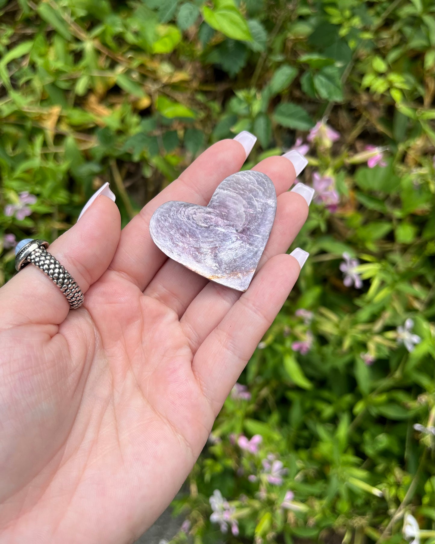 Lepidolite Hearts