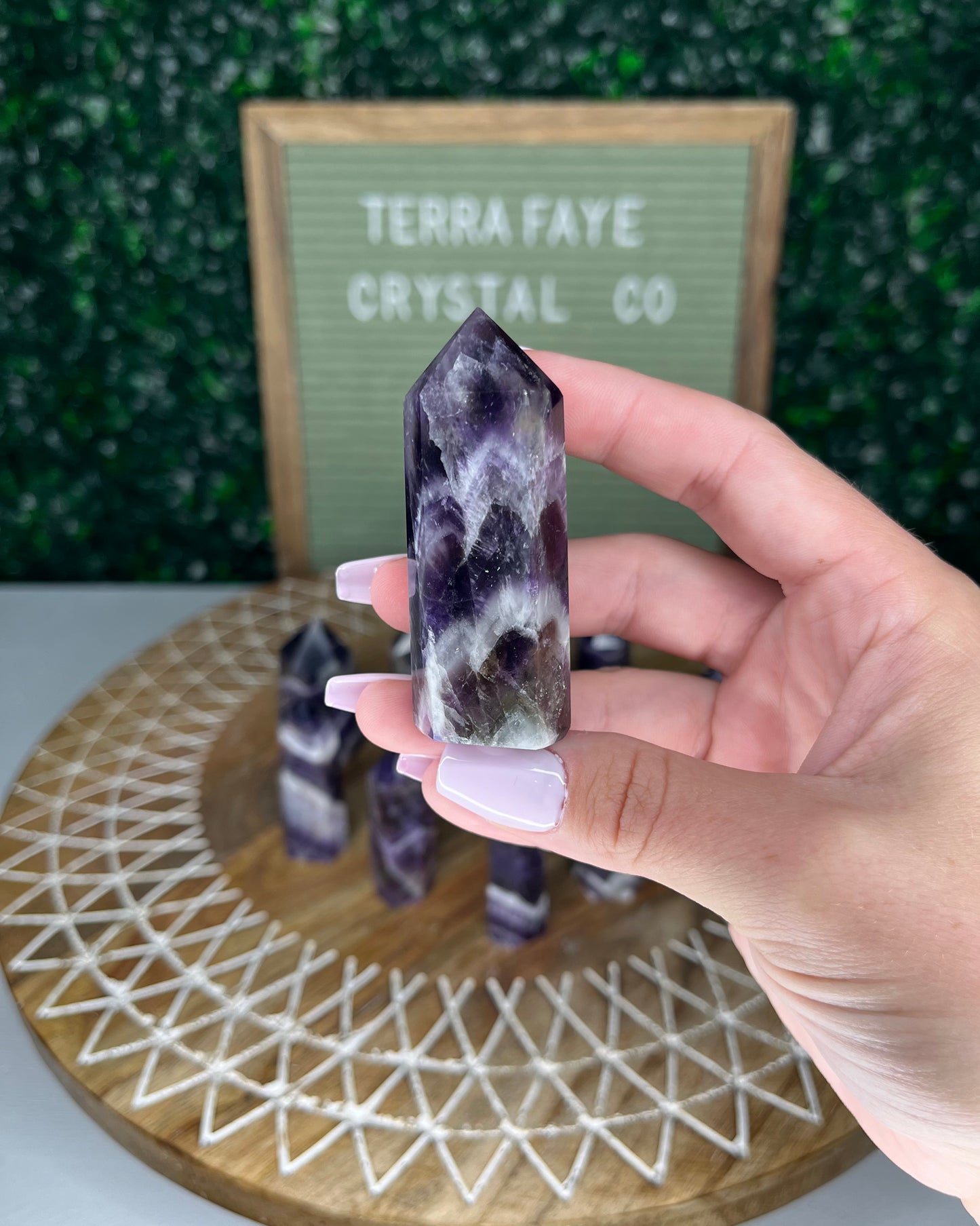 Chevron Amethyst Points