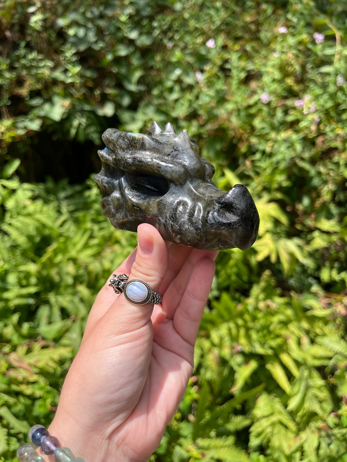 Labradorite Dragon Head