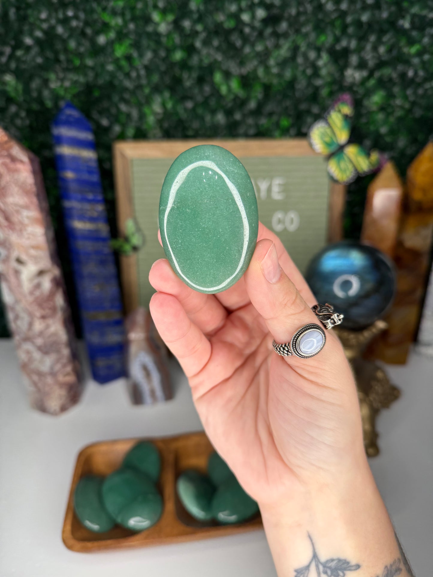 Green Aventurine Palm Stones