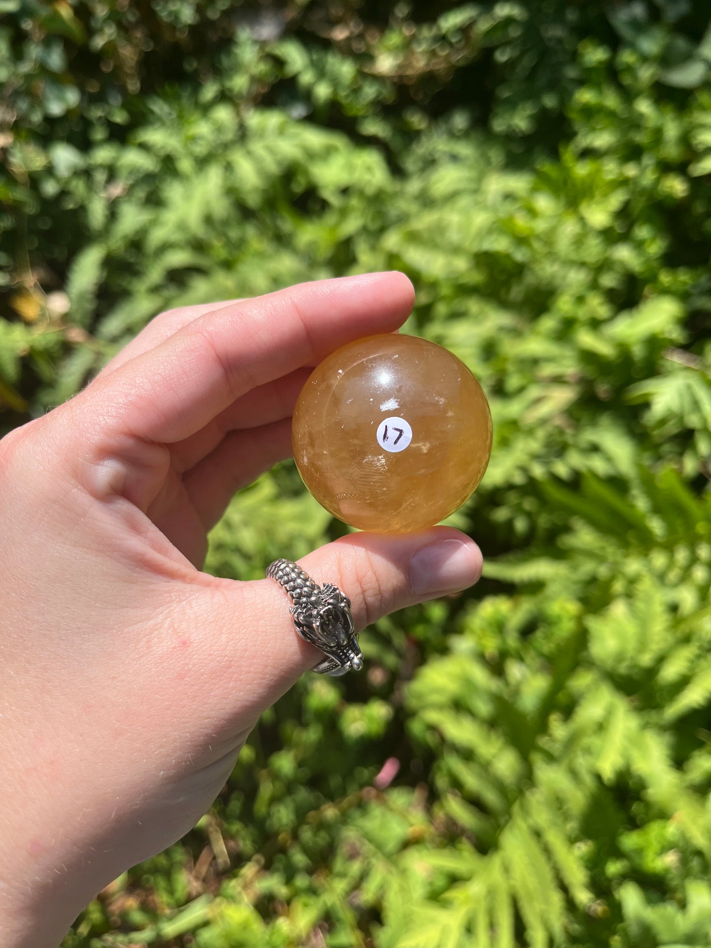 Honey Calcite Sphere