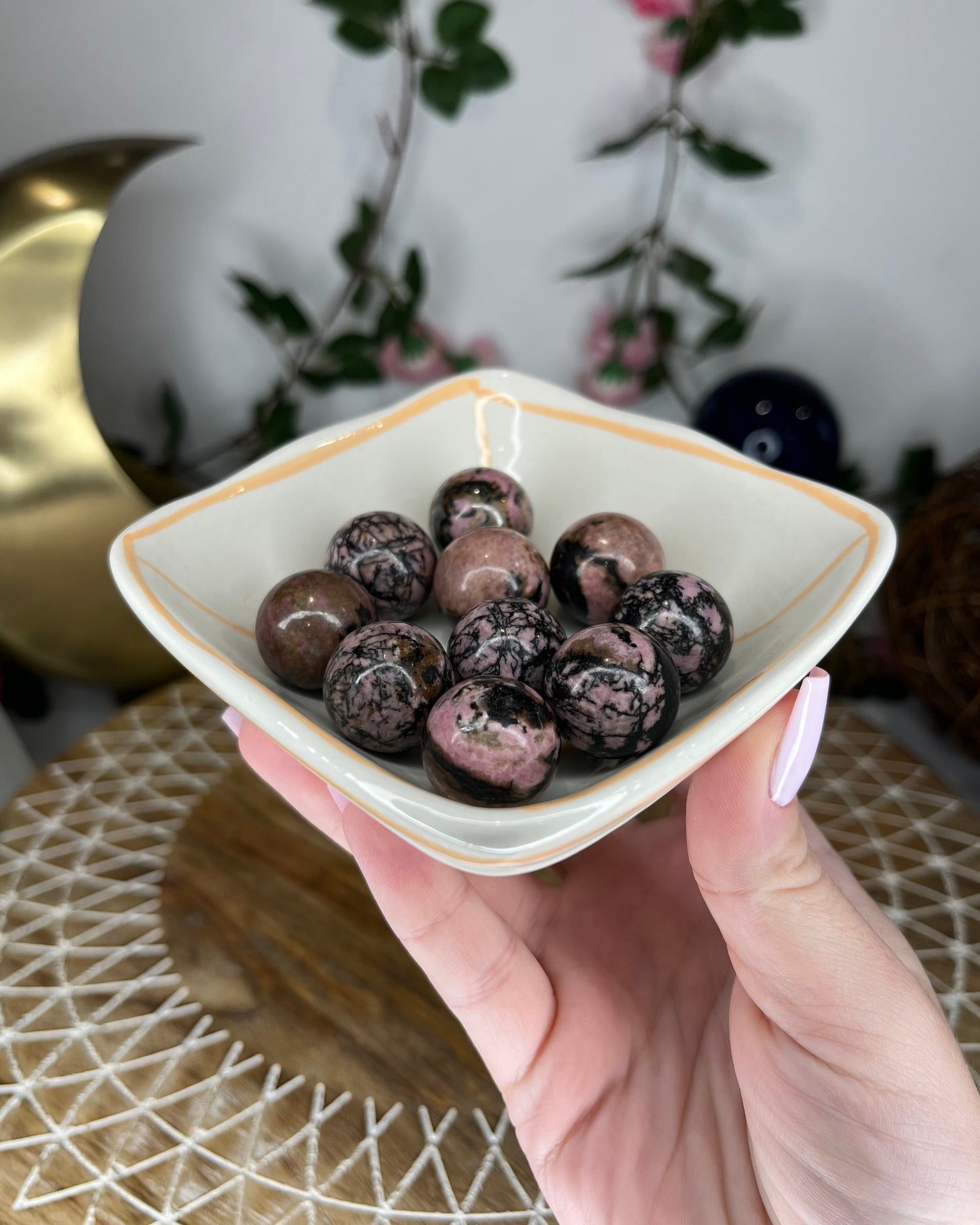 Mini Rhodonite Spheres