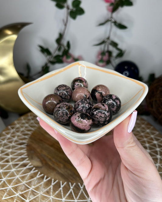 Mini Rhodonite Spheres