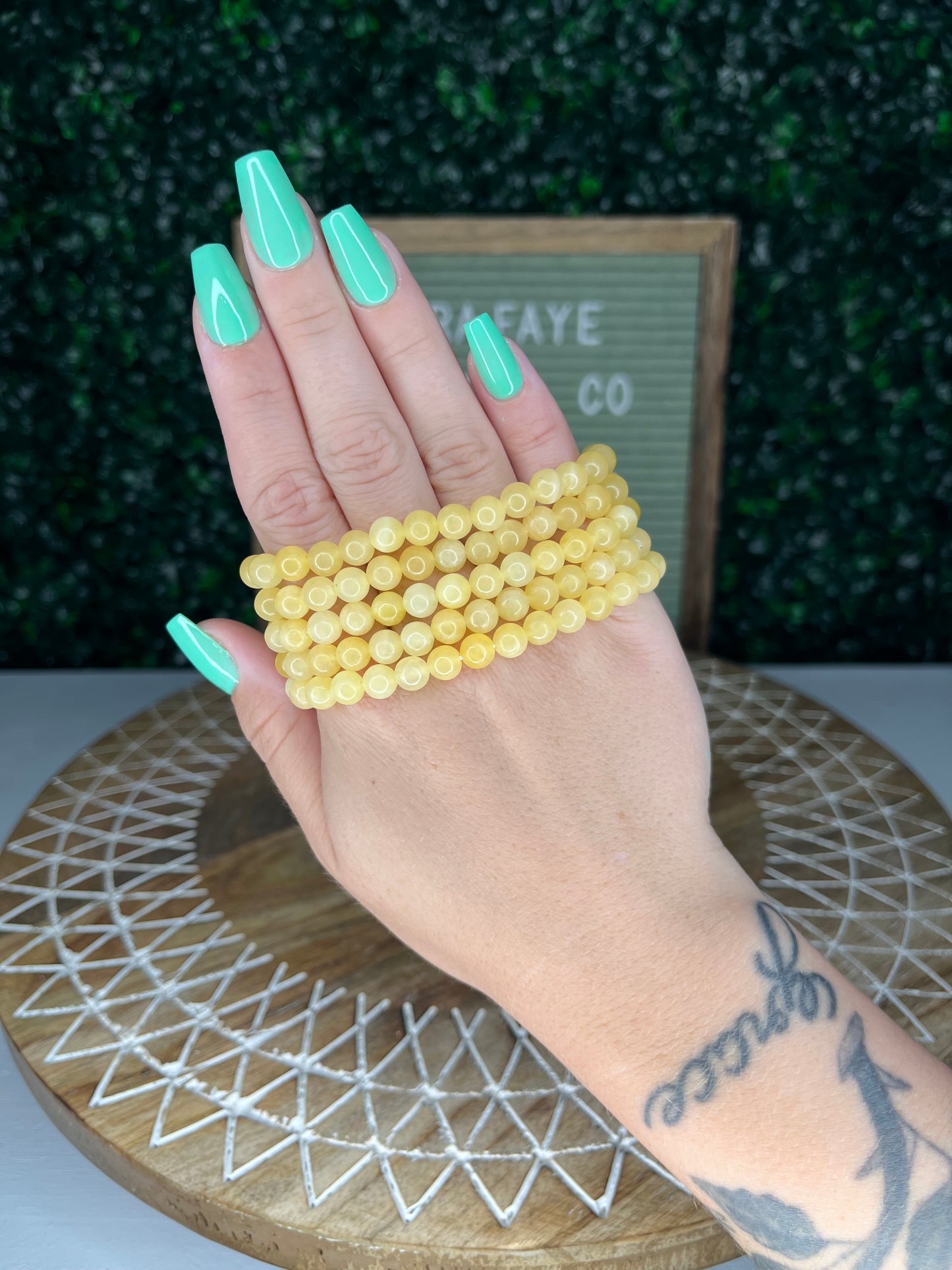 Yellow Calcite Bracelets