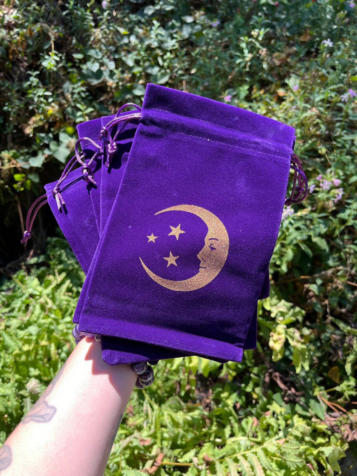 Purple Drawstring Pouch