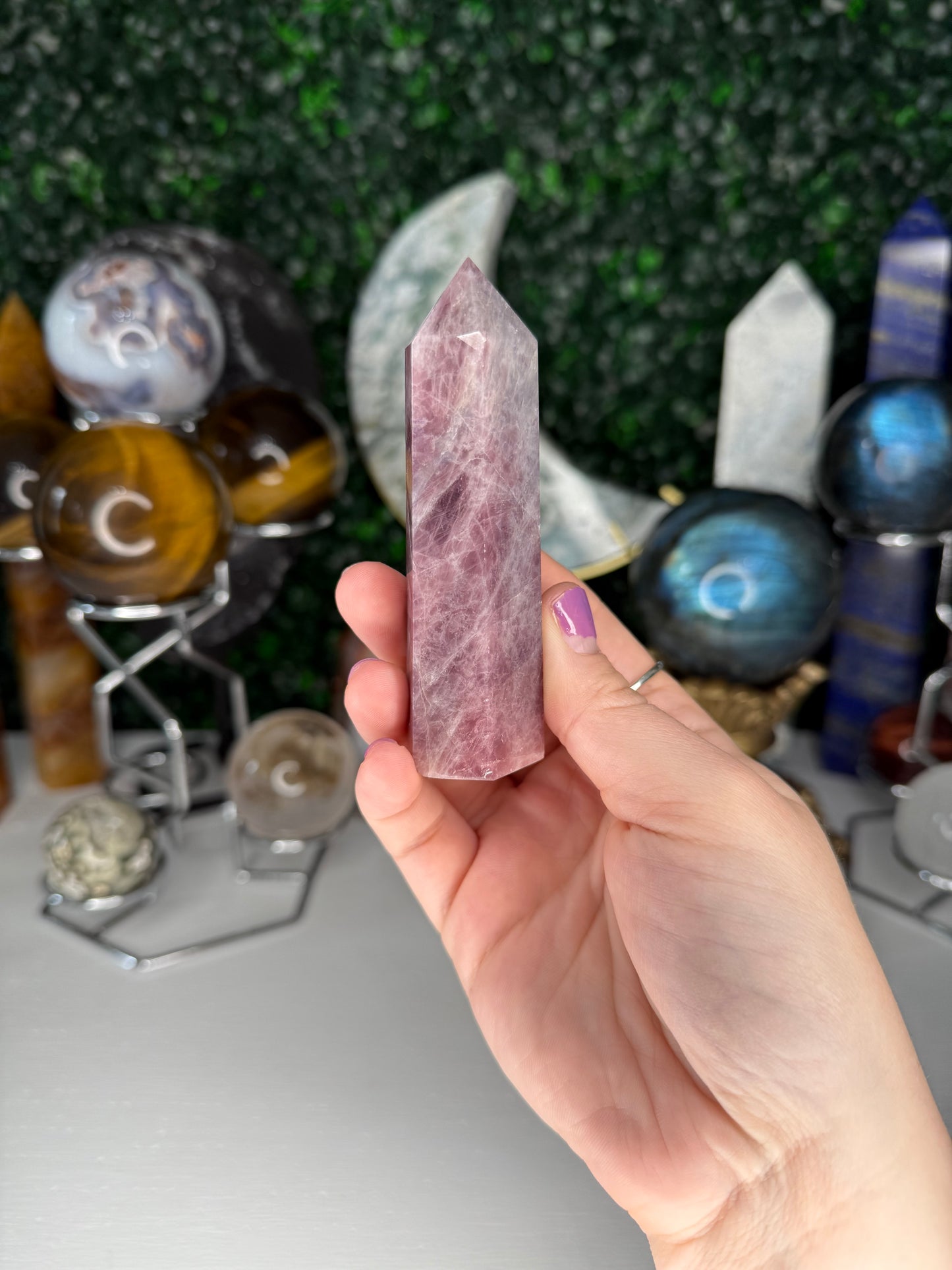 Purple Rose Quartz Points