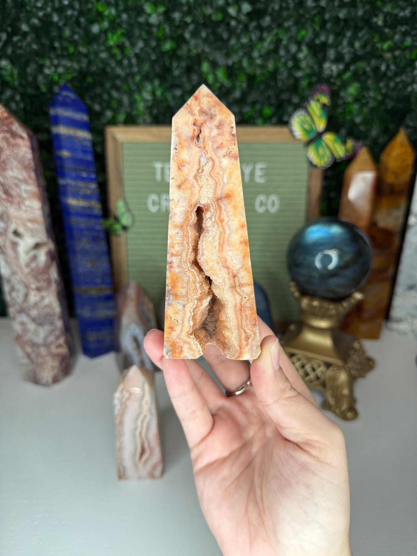 Pink Crazy Lace Agate Towers