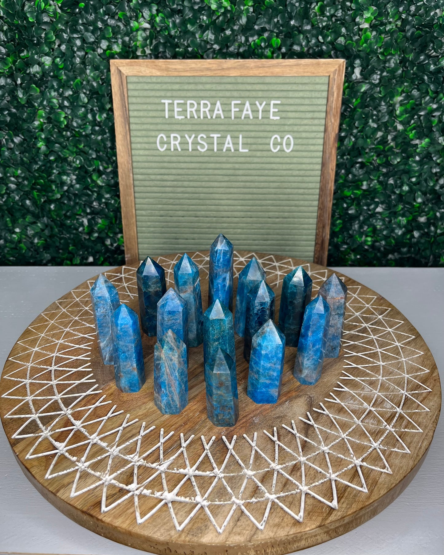 Blue Apatite Points