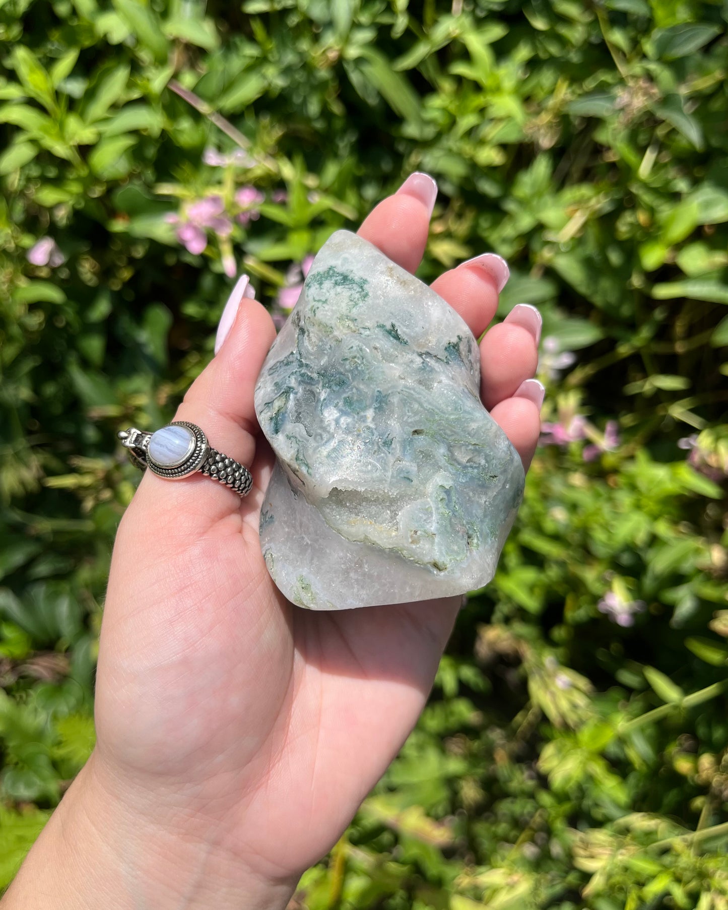 Moss Agate Flames