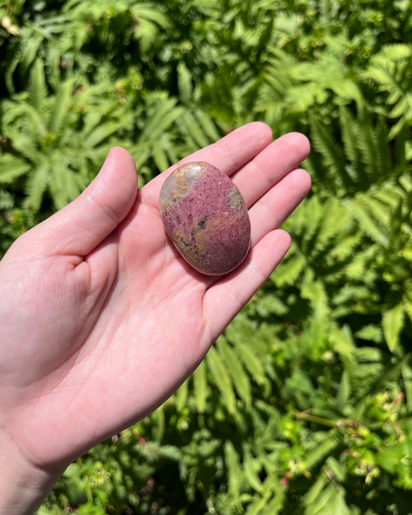 Rhodonite Palm Stones