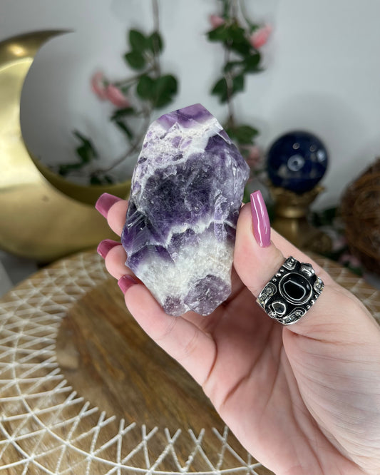 Raw Chevron Amethyst