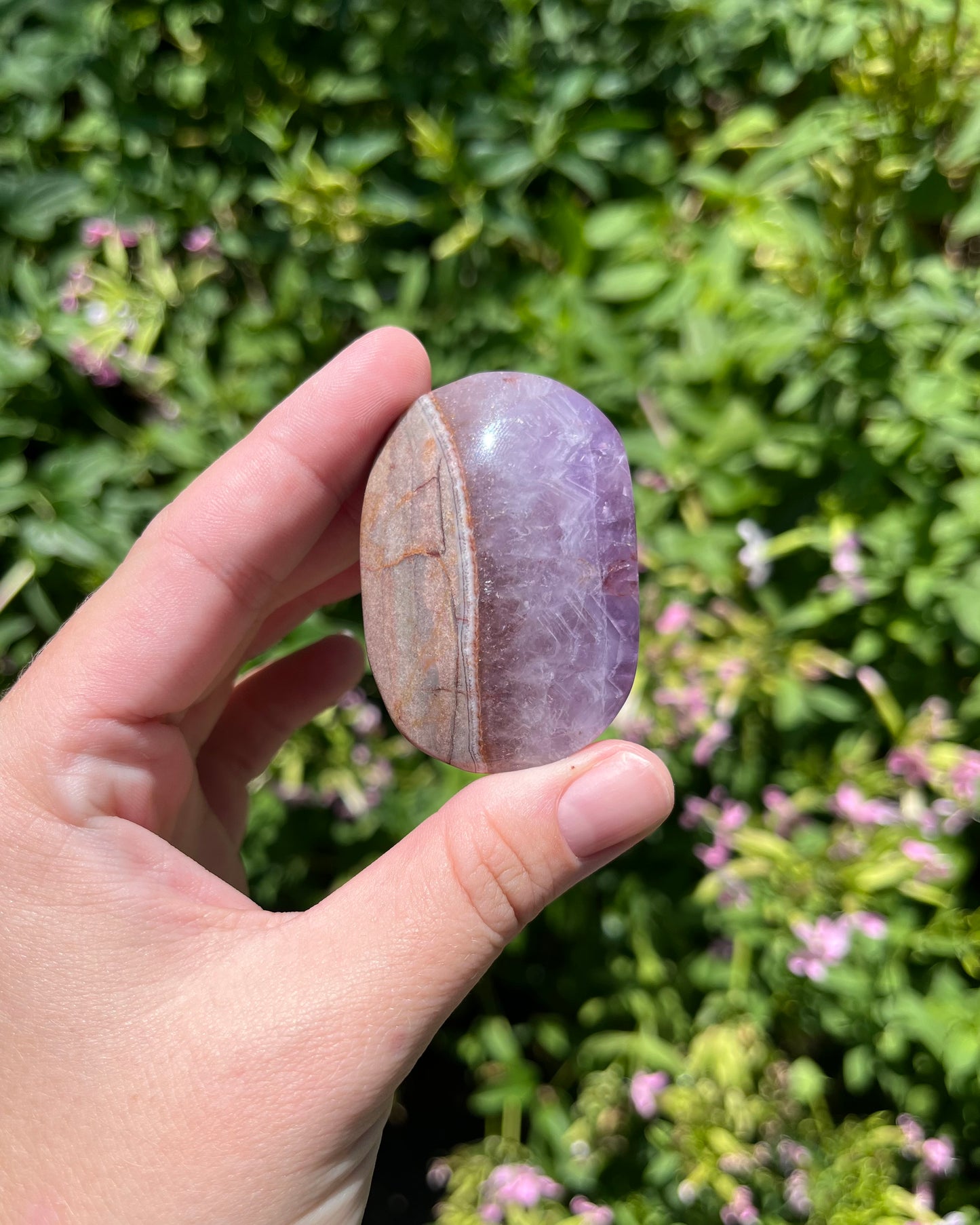 Amethyst Agate Palm Stones