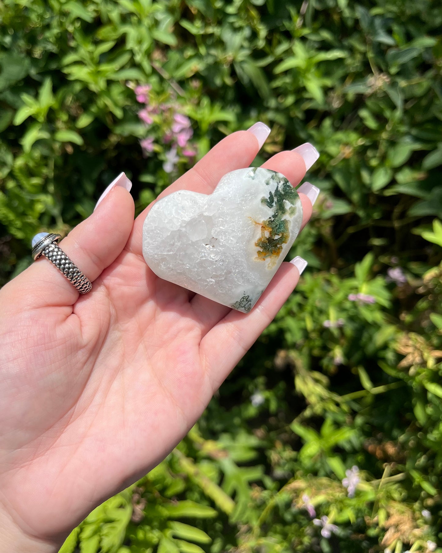 Moss Agate Hearts