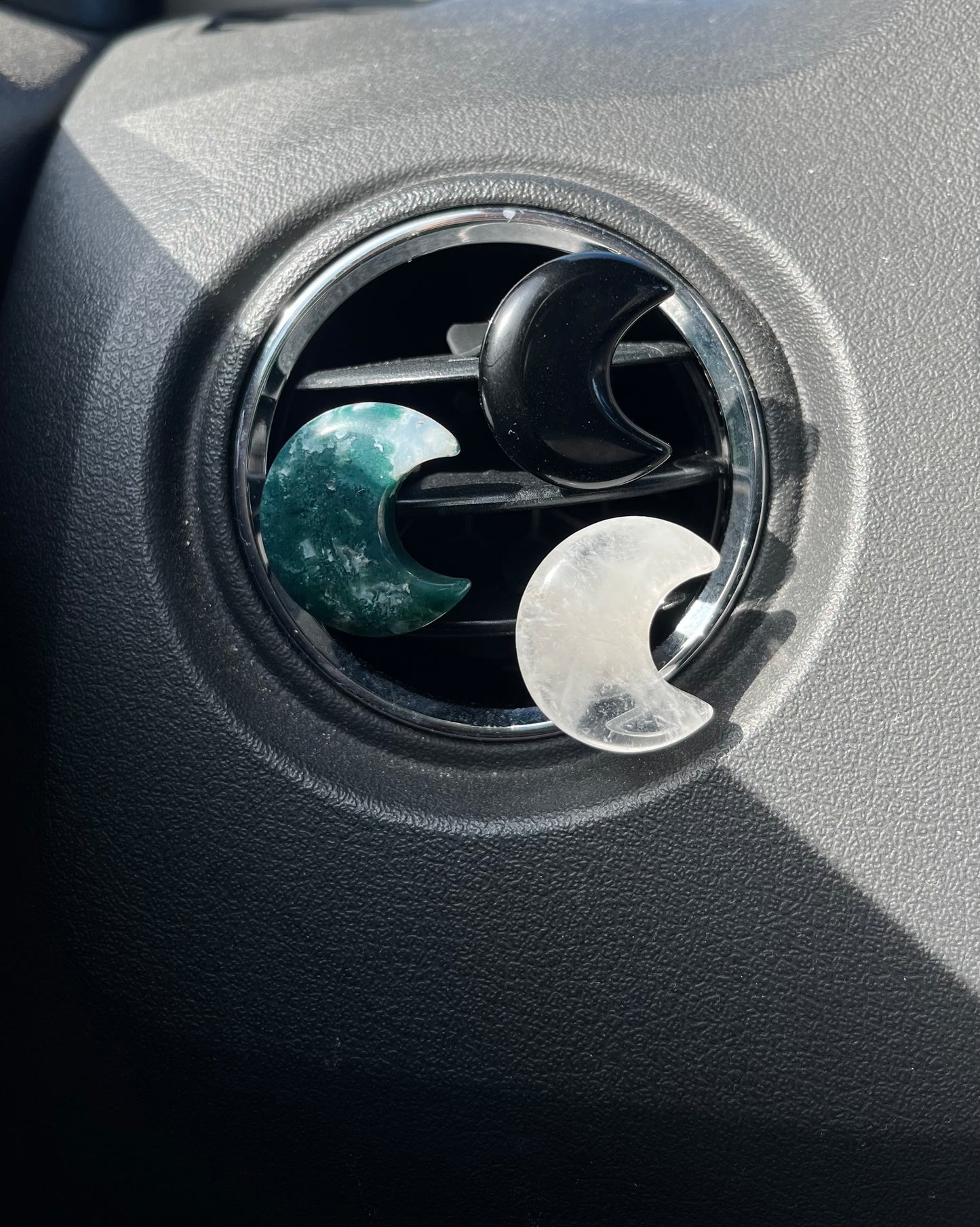 Crystal Moon Car Vent Clips