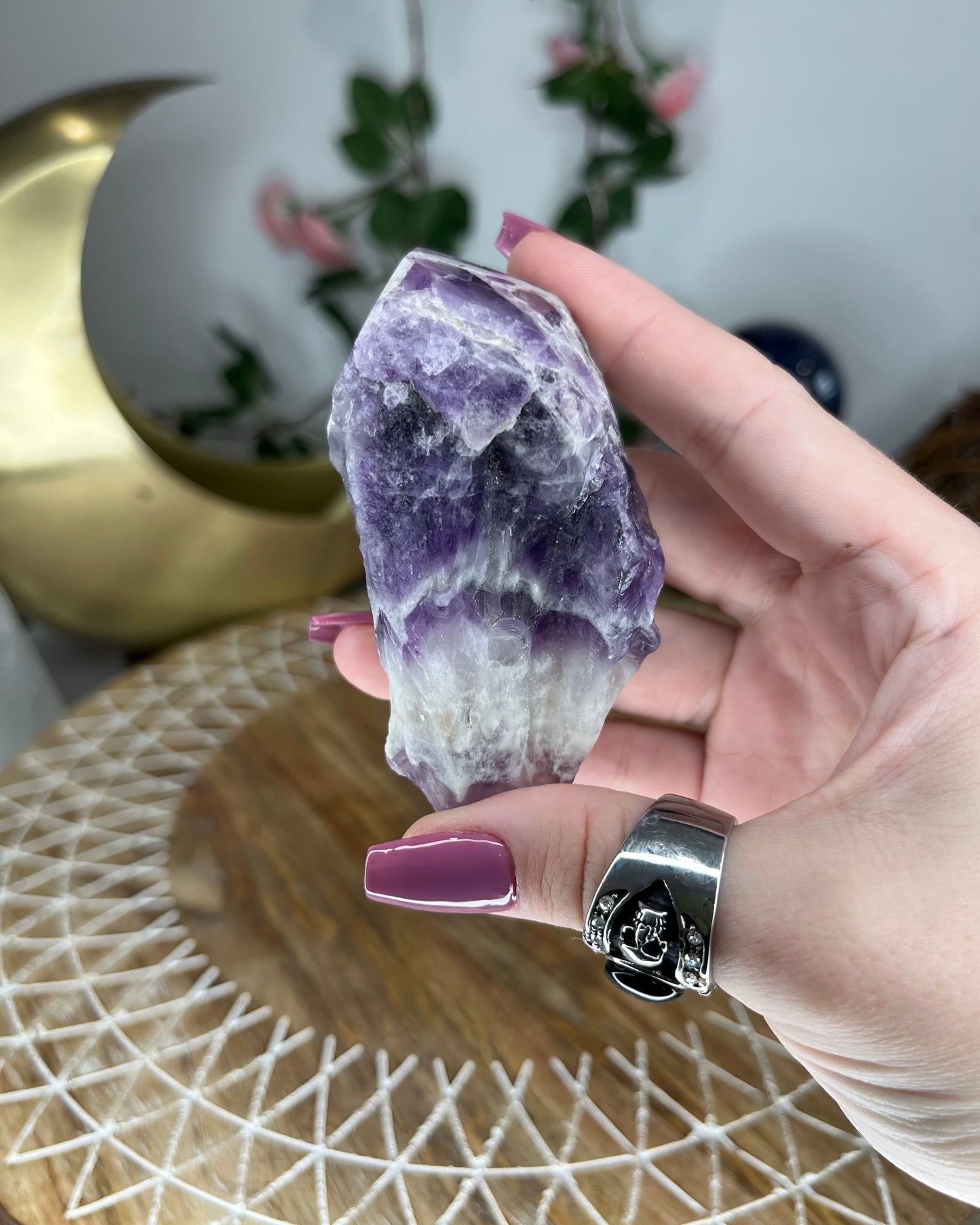 Raw Chevron Amethyst