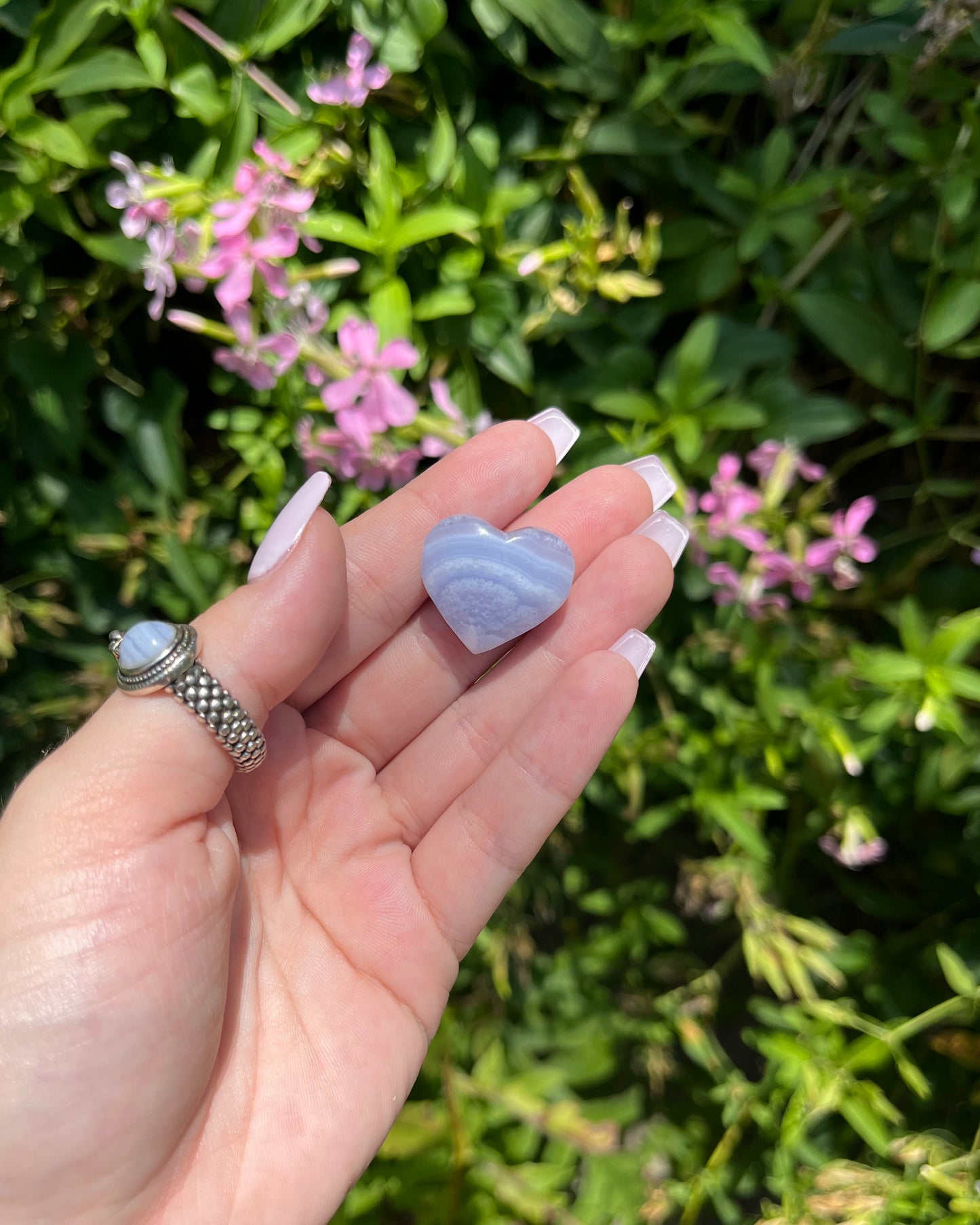 Blue Lace Agate Hearts