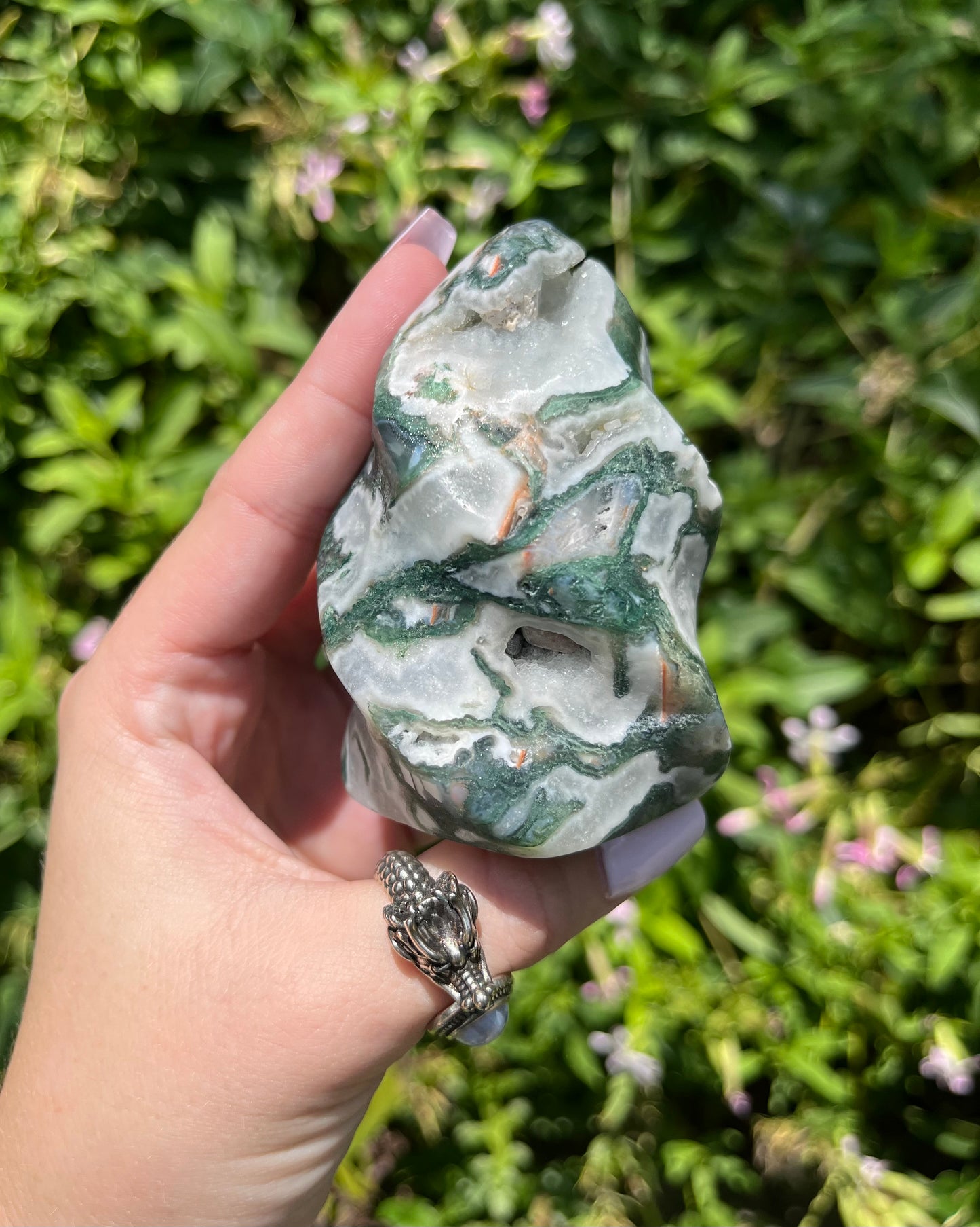 Moss Agate Flames