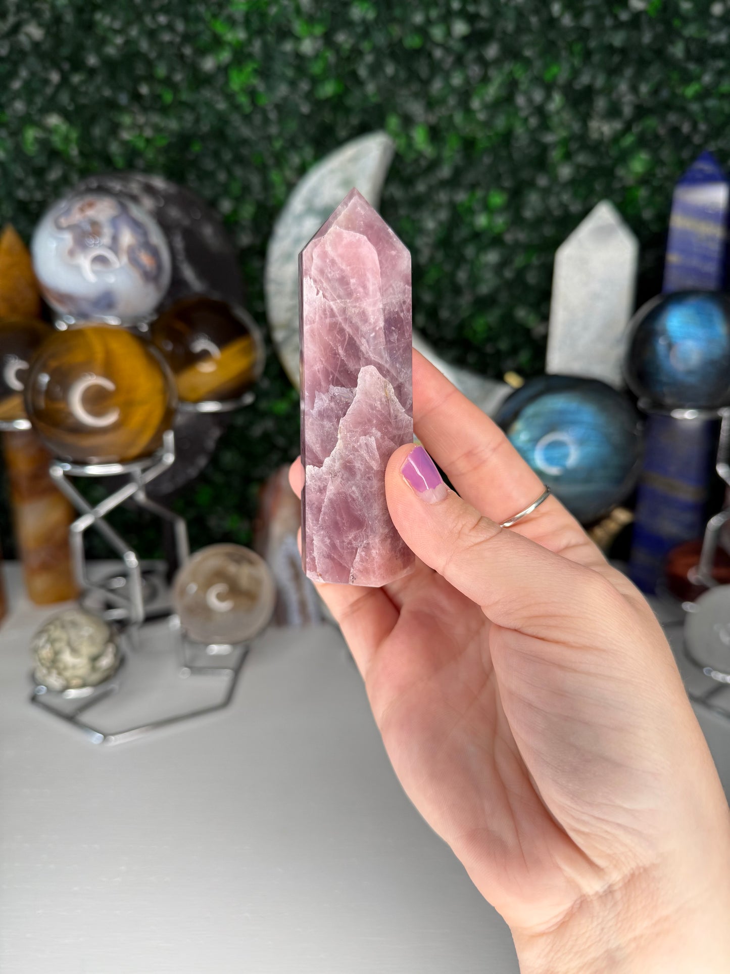 Purple Rose Quartz Points