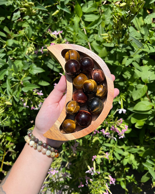 Mini Tigers Eye Spheres