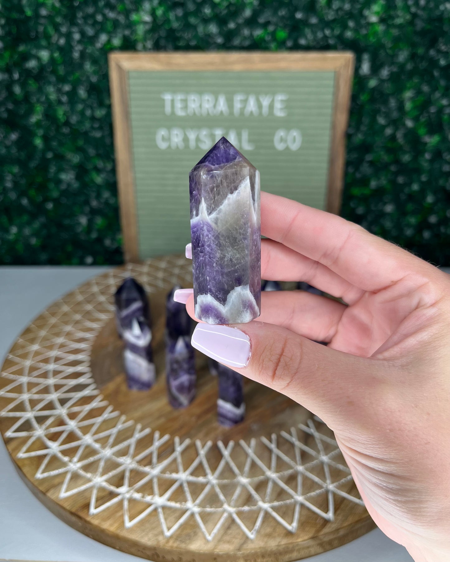 Chevron Amethyst Points