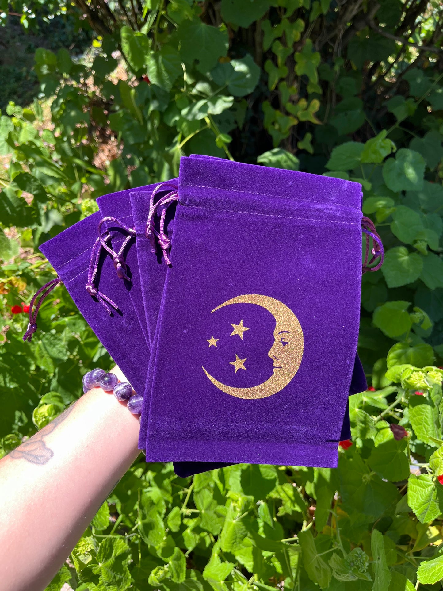 Purple Drawstring Pouch