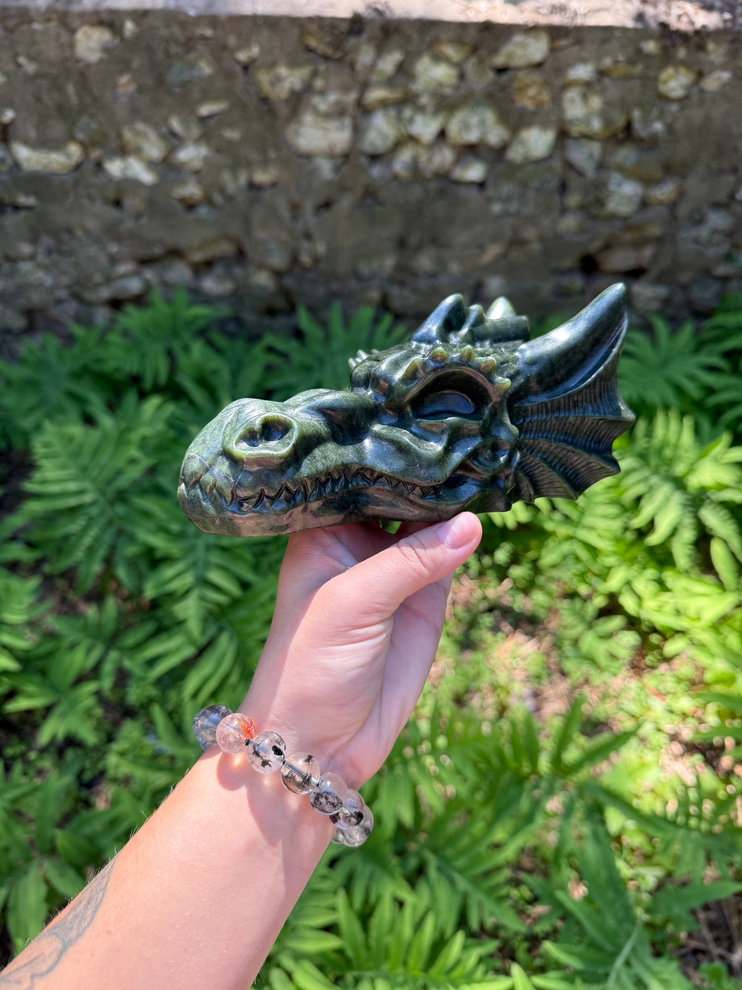 Green Jade Dragon Head