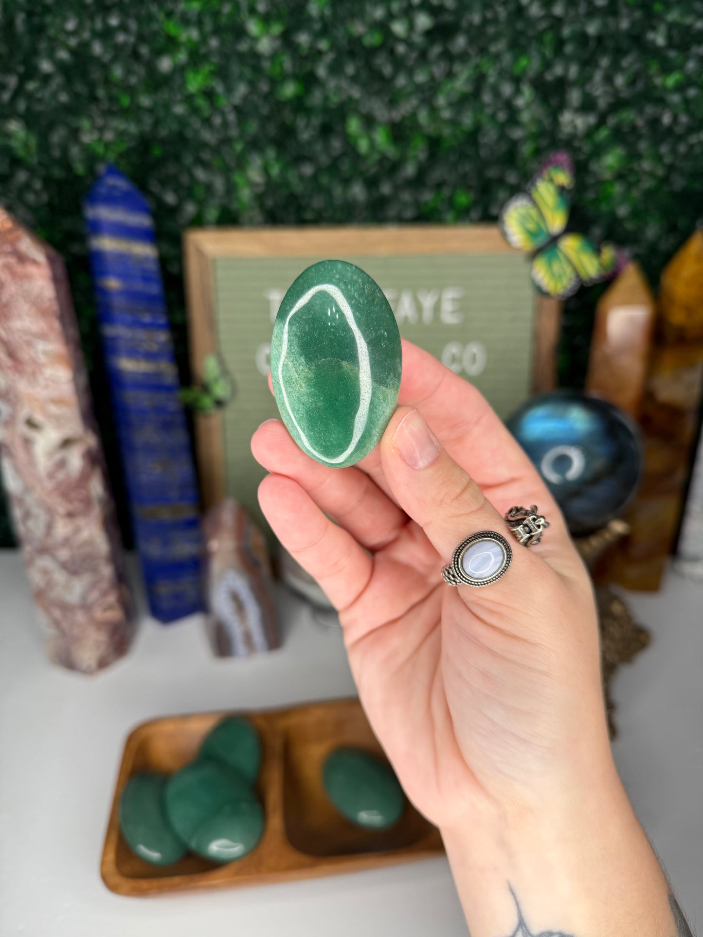 Green Aventurine Palm Stones