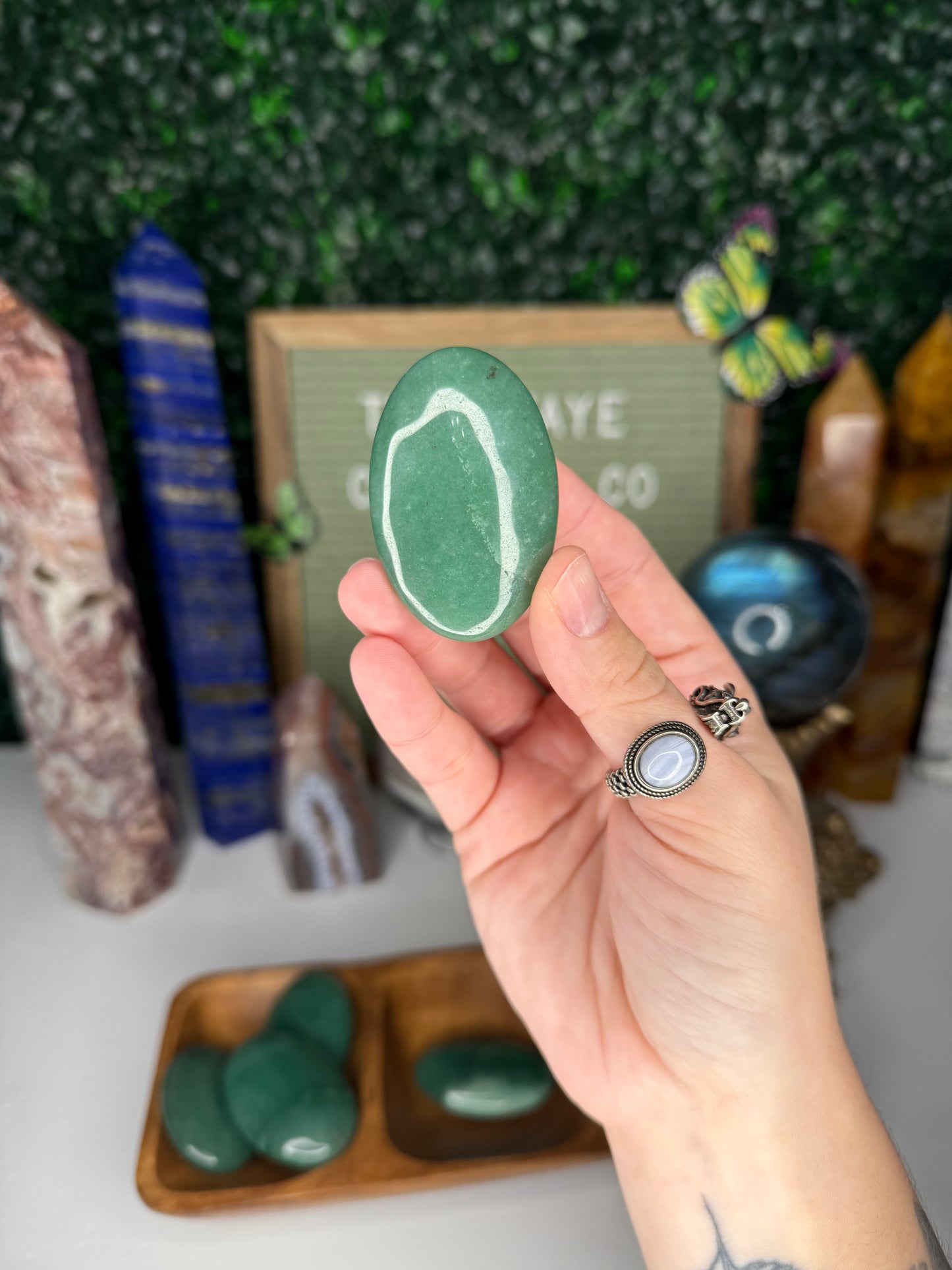 Green Aventurine Palm Stones