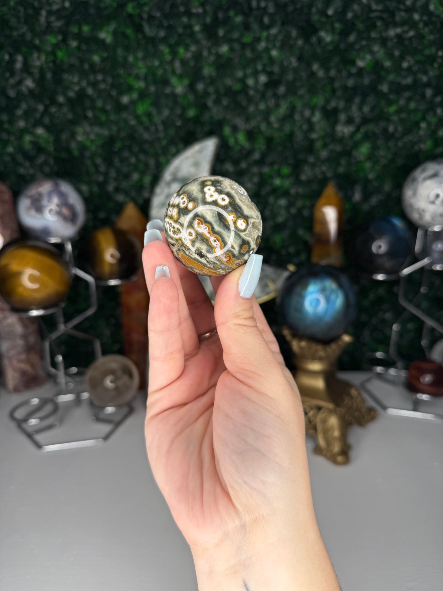 8th Vein Ocean Jasper Sphere