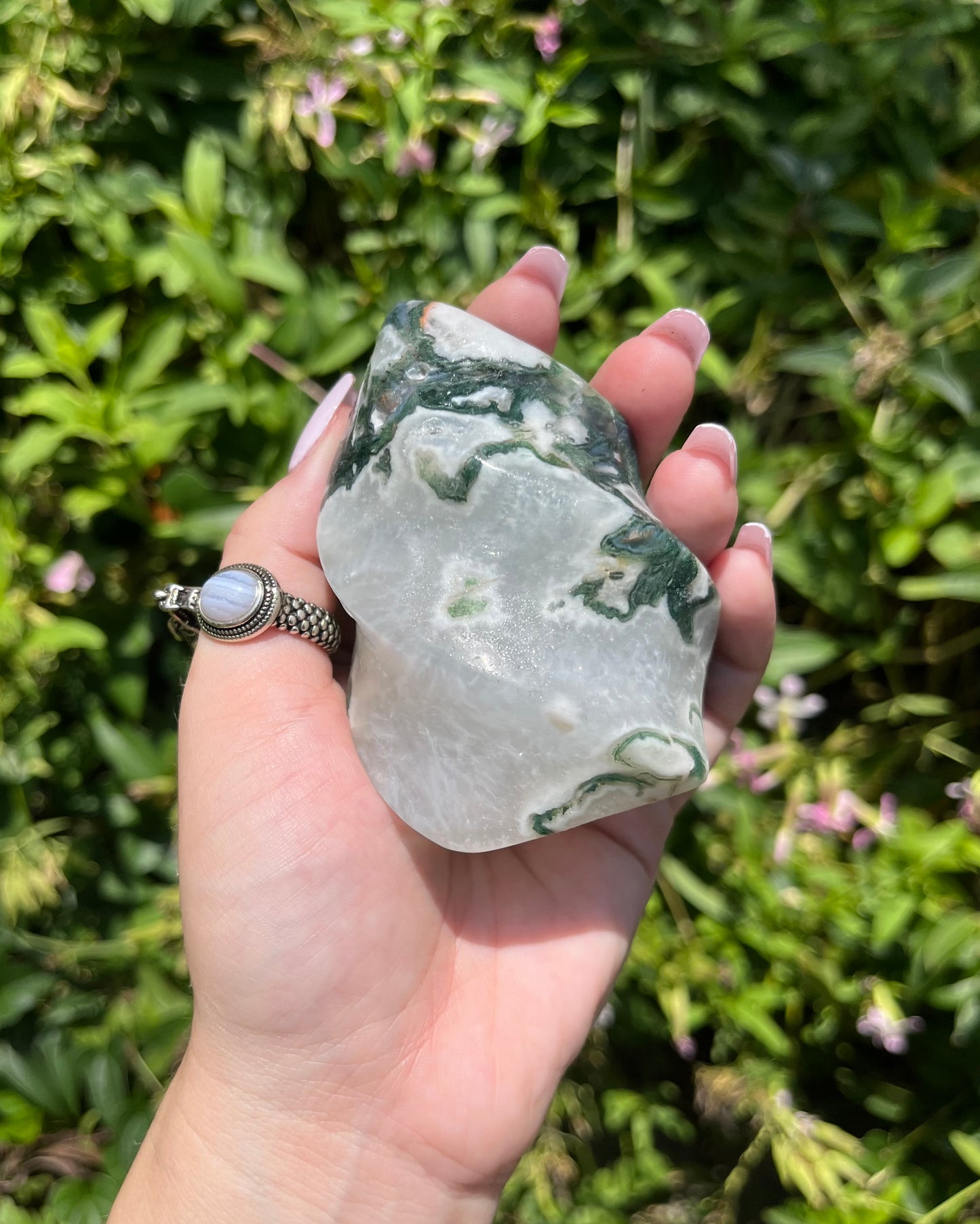 Moss Agate Flames