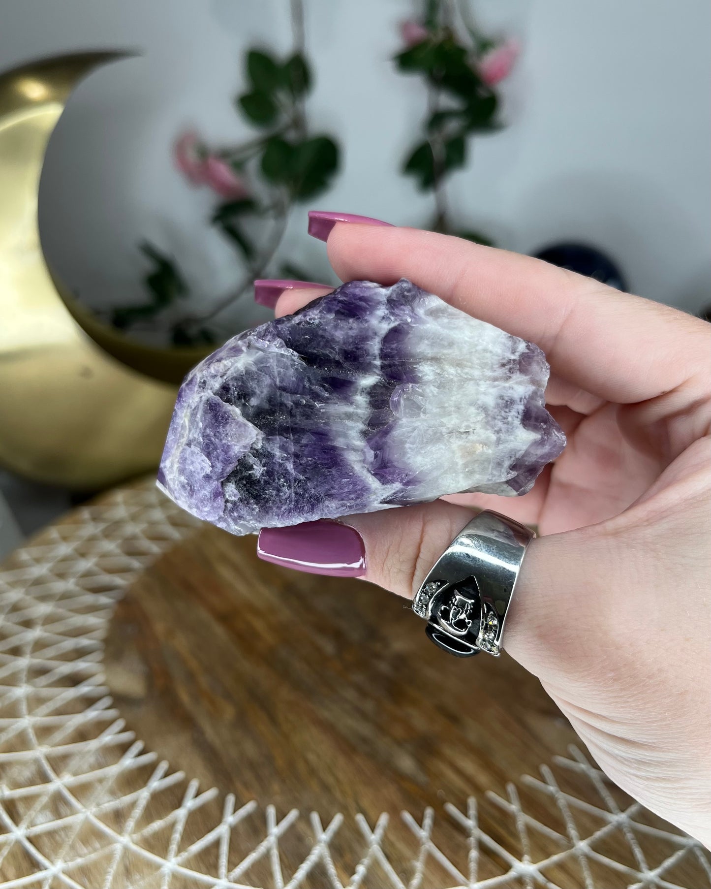 Raw Chevron Amethyst