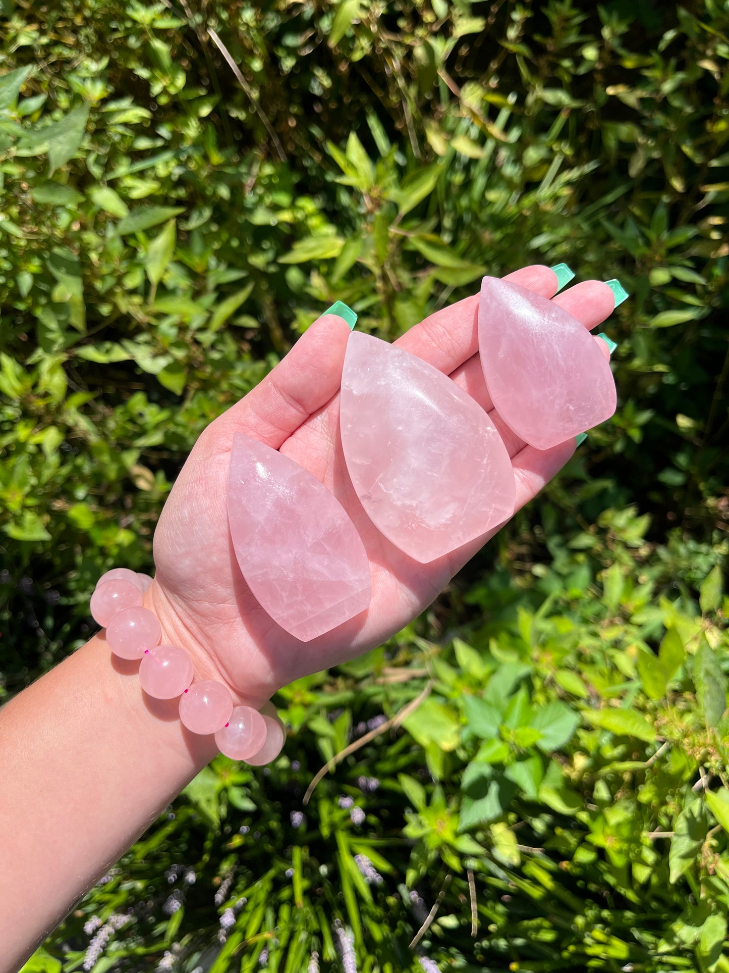 Rose Quartz Teardrops