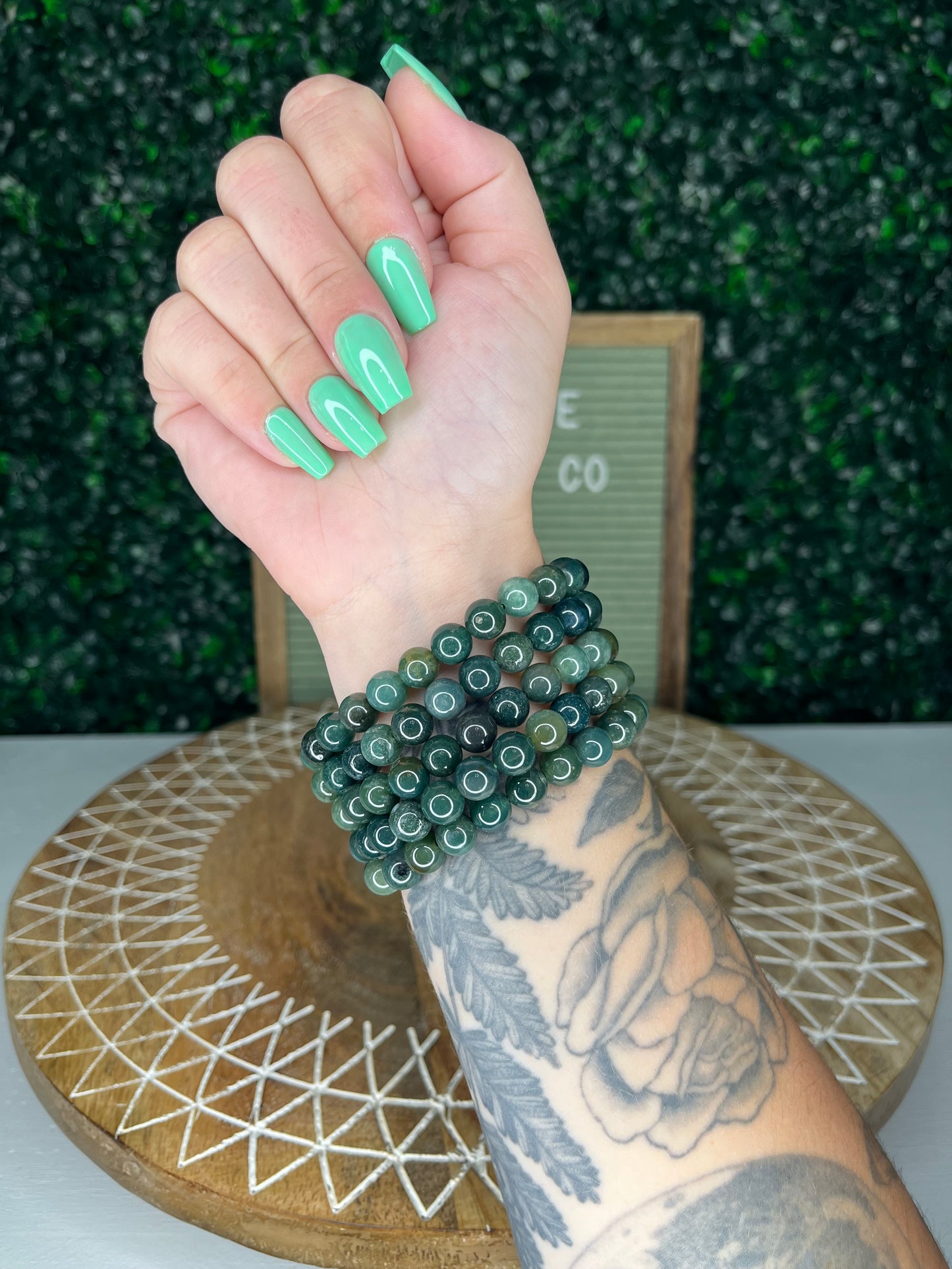 Moss Agate Bracelets