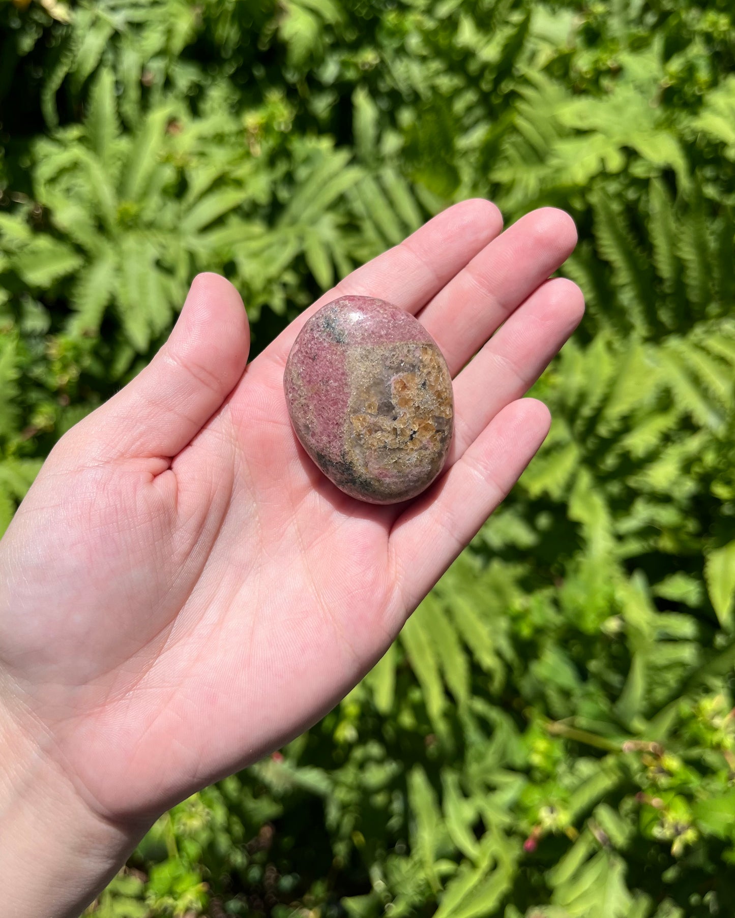 Rhodonite Palm Stones