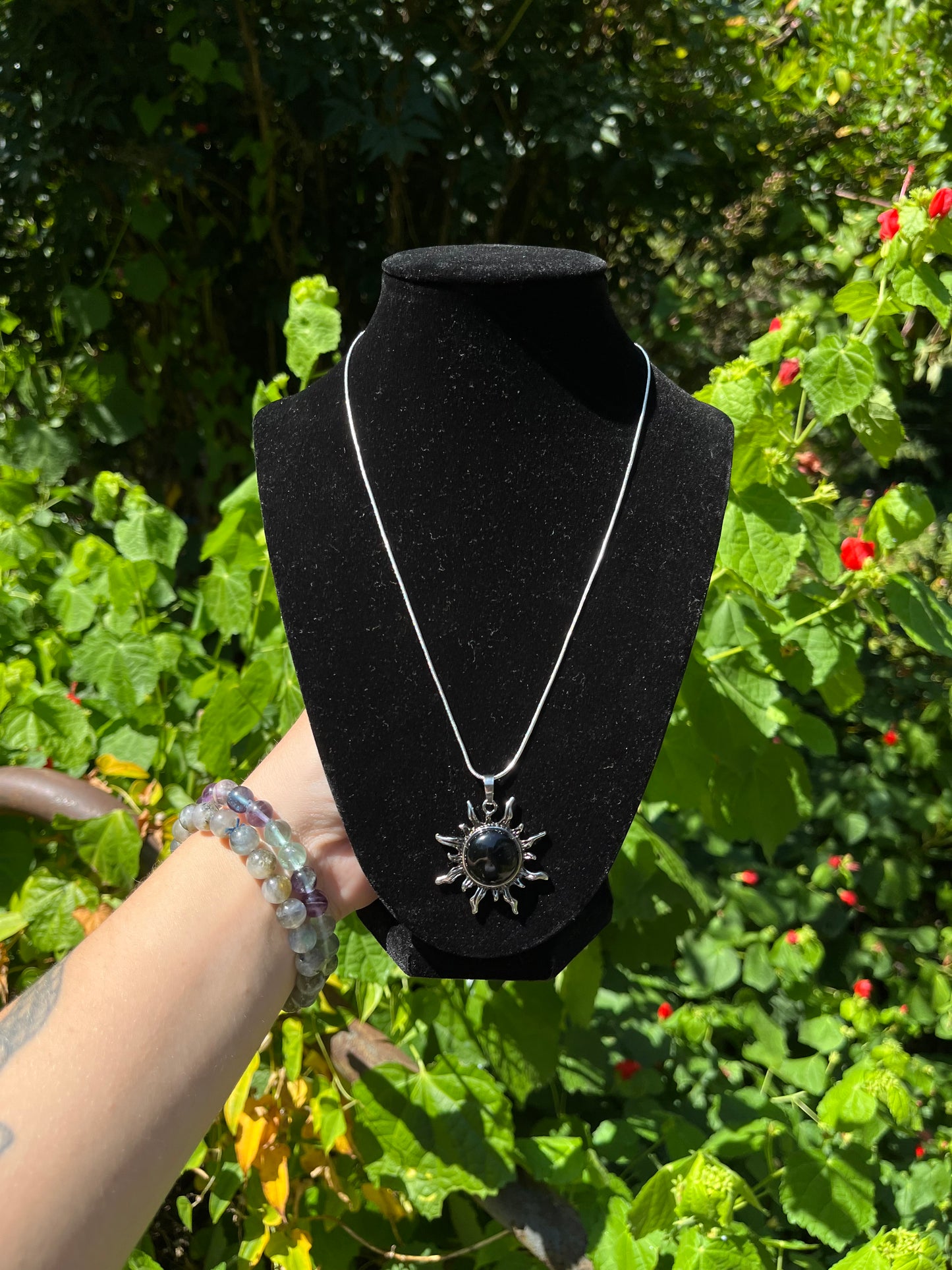 Obsidian Sun Necklaces